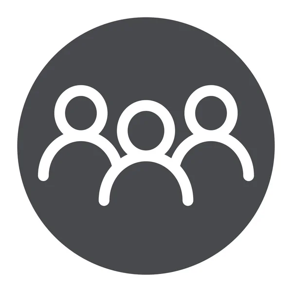 Team cirkel grijs pictogram — Stockvector