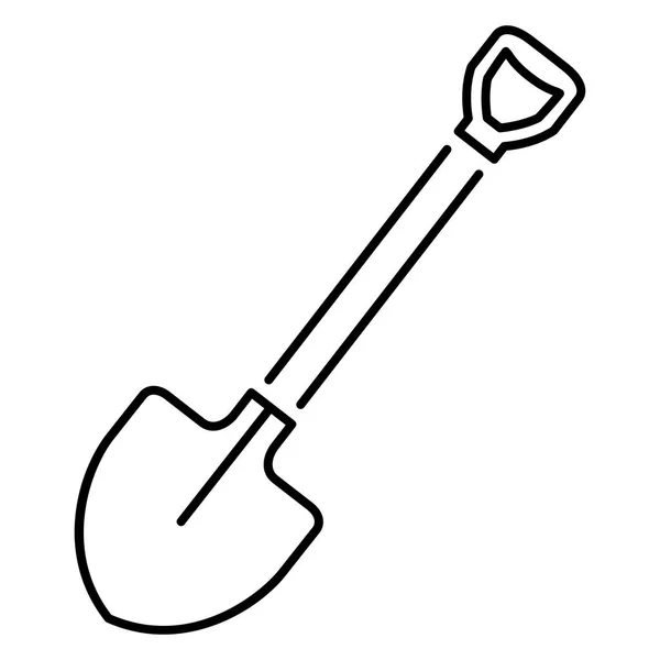 Иконка лопаты на белом фоне — стоковый вектор