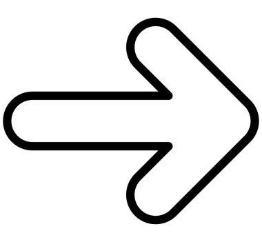 Beyaz arkaplanda ok simgesi