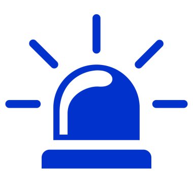 Beyaz arka plan üstünde siren mavi kutsal kişilerin resmi