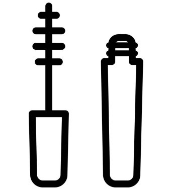 Beyaz arkaplanda rimel simgesi