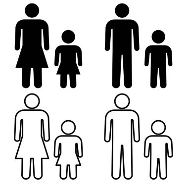 Beyaz arka plan üzerinde insanlar simgeler