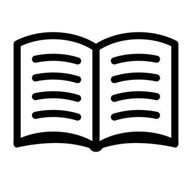 kitap simgesi beyaz zemin üzerine