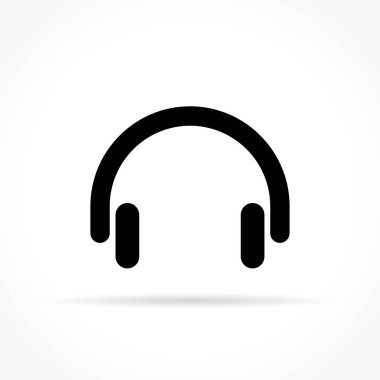 Beyaz arkaplanda kulaklık simgesi