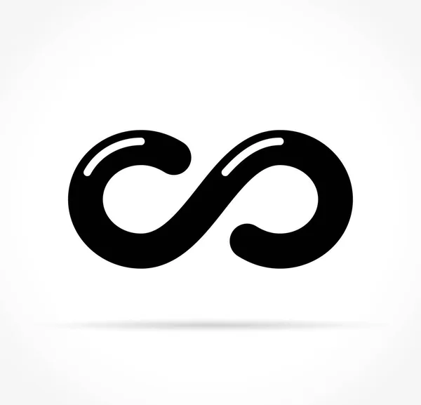 Icône de l'infini sur fond blanc — Image vectorielle