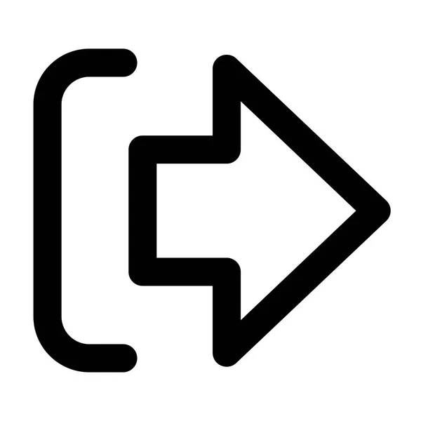 Logout-Symbol auf weißem Hintergrund — Stockvektor