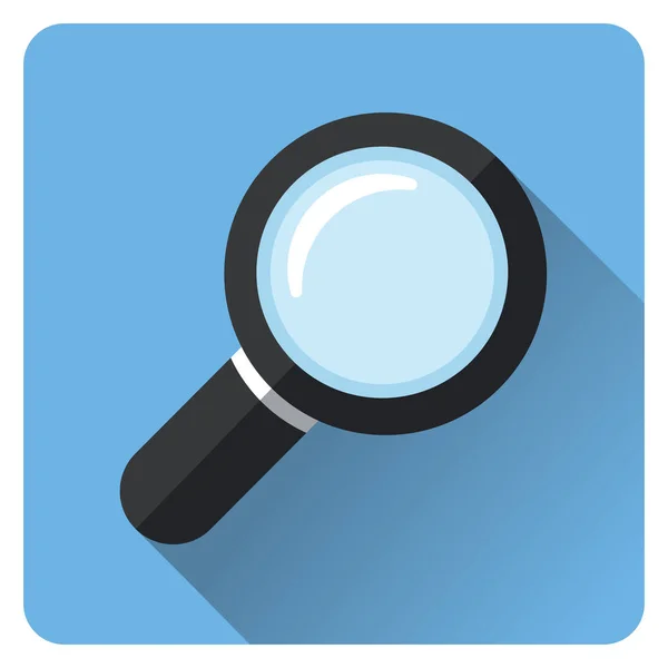 Magnifying glass icon with shadow — Stock Vector