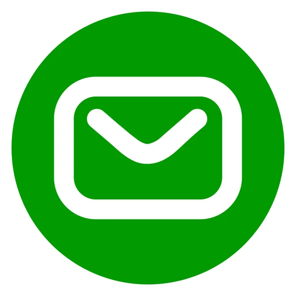 E-cirkel grön ikonen — Stock vektor
