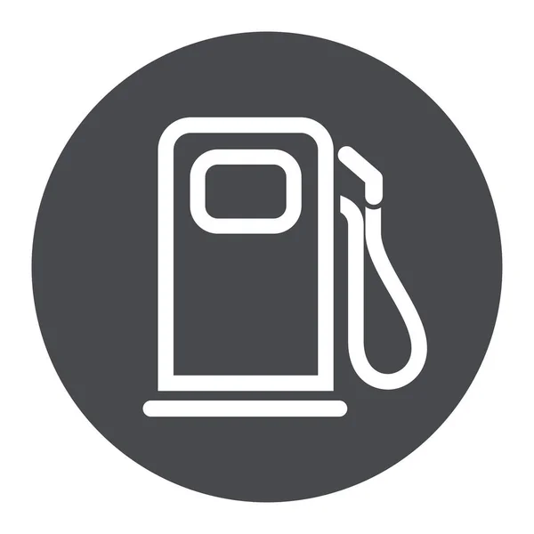 Tankstellenkreis graue Ikone — Stockvektor