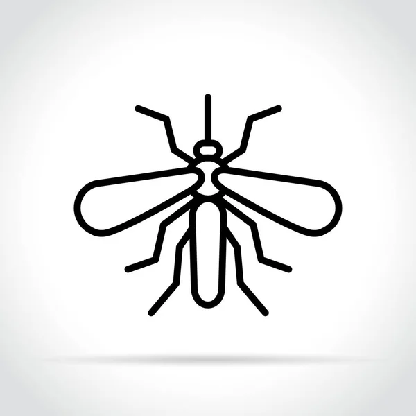 Иконка комара на белом фоне — стоковый вектор