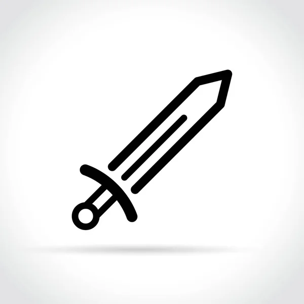 Ícone de espada no fundo branco — Vetor de Stock
