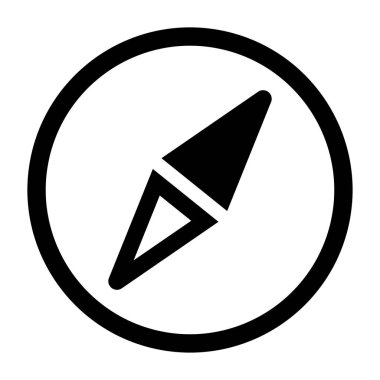 beyaz arkaplanda pusula simgesi