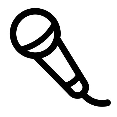 Beyaz arkaplanda mikrofon simgesi