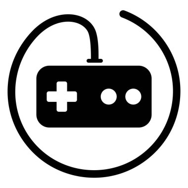 Beyaz arkaplanda video oyunu denetleyici simgesi