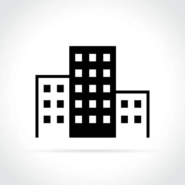 Gebäude-Symbol auf weißem Hintergrund — Stockvektor