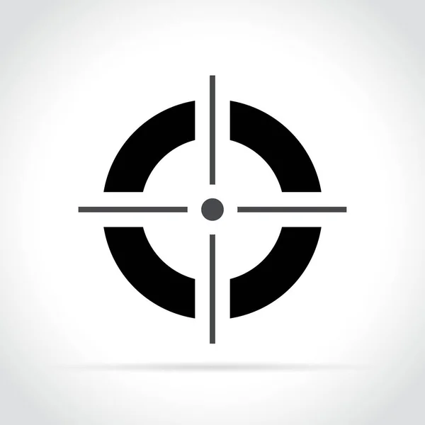 Icône cible sur fond blanc — Image vectorielle