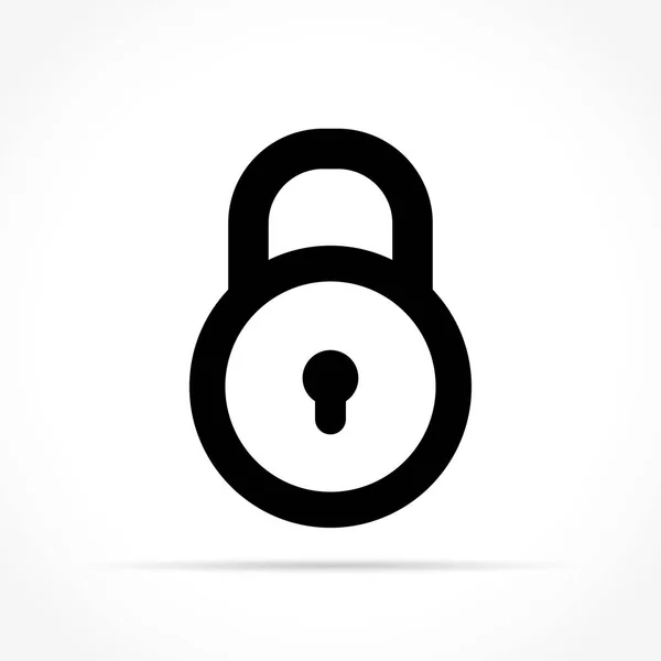 Padlock icon on white background — Stock Vector