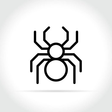 örümcek simgesi beyaz arka plan üzerinde