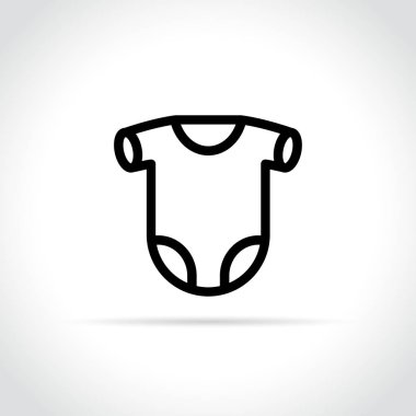 Bebek Giyim simgesi beyaz arka plan üzerinde