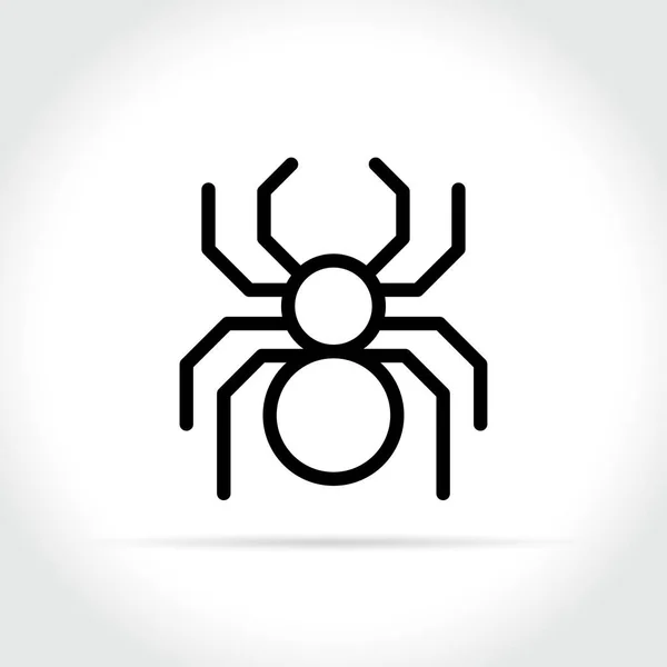Значок паука на белом фоне — стоковый вектор