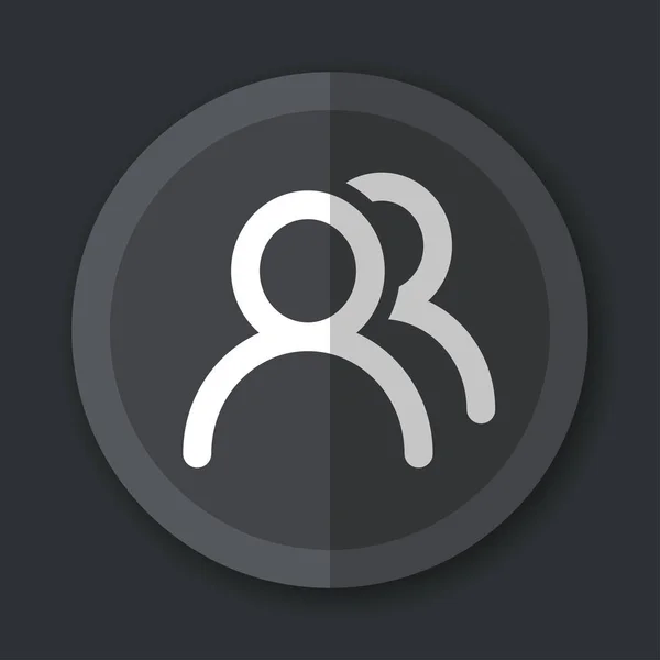 People web gray icon concept — Stock Vector