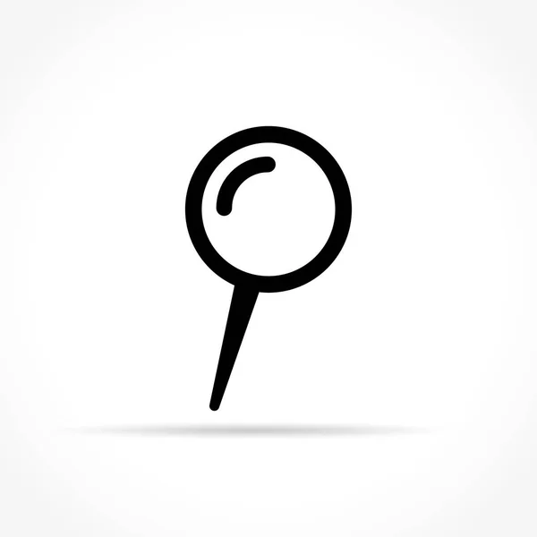 Push pin ikon fehér háttér — Stock Vector