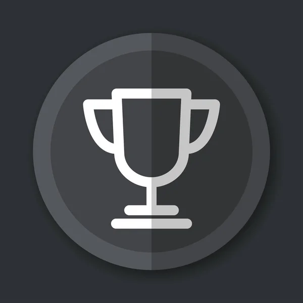 Trofeo web grigio icona concetto — Vettoriale Stock