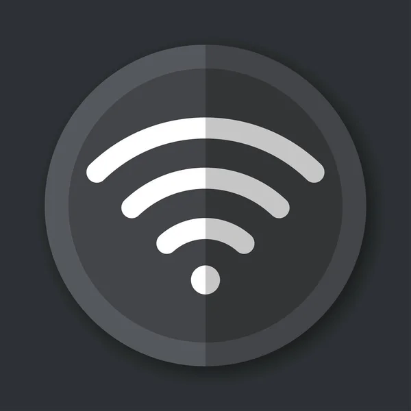Concepto de icono gris plano wifi — Vector de stock