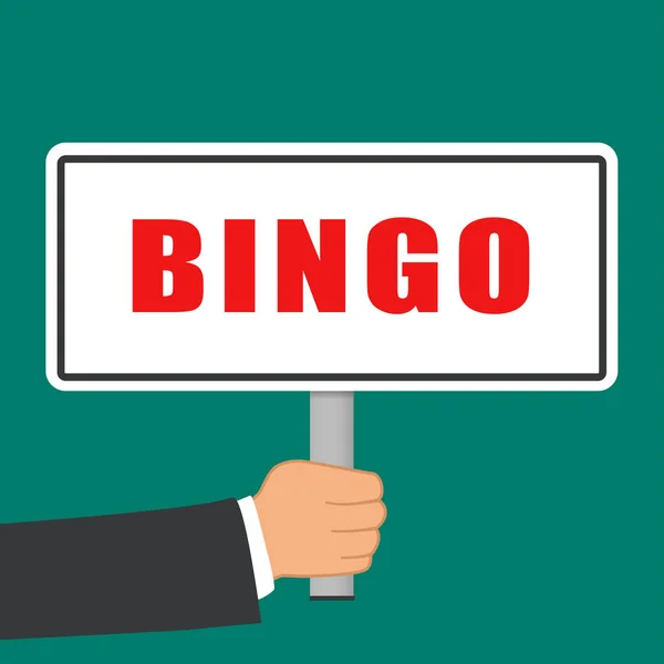 Znak słowa Bingo płaskie koncepcja — Wektor stockowy