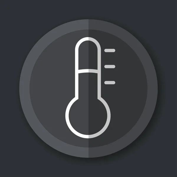 Thermometer grijs pictogram platte concept — Stockvector