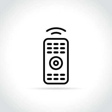 Uzaktan kumanda simgesi beyaz arka plan üzerinde