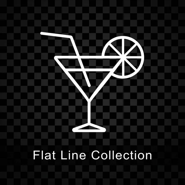Cocktail ikonen på rutig bakgrund — Stock vektor