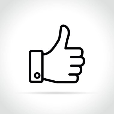 beyaz arkaplanda başparmak simgesi