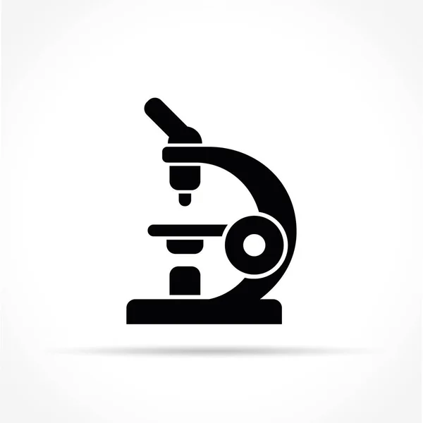 Значок микроскопа на белом фоне — стоковый вектор