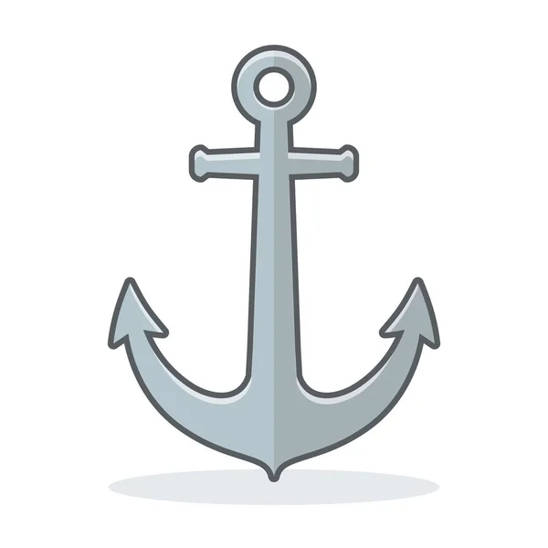 Icona di ancoraggio su sfondo bianco — Vettoriale Stock