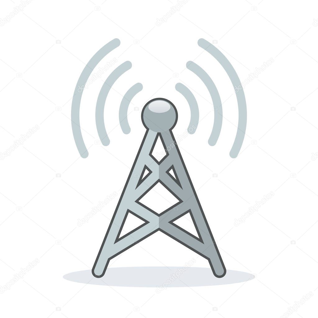 broadcast icon on white background