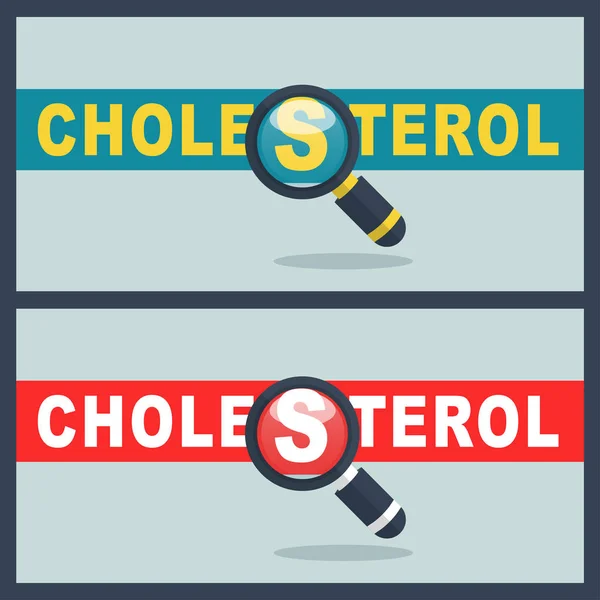 Illustration Cholesterol Word Magnifier Concept — Stock Vector