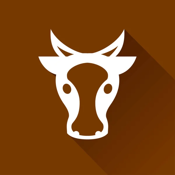 Ícone de vaca marrom e branco —  Vetores de Stock