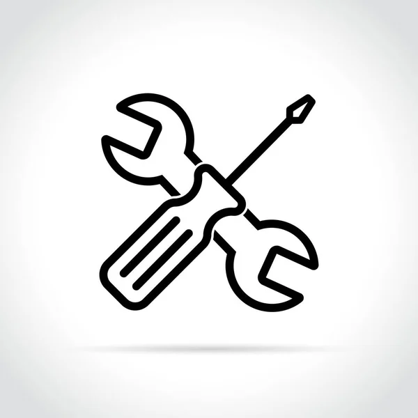 Werkzeuge Symbol auf weißem Hintergrund — Stockvektor