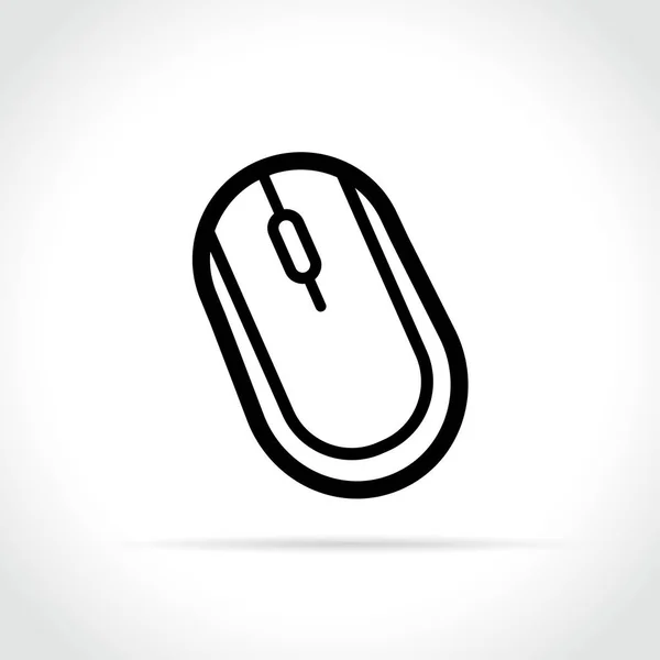 Icono del ratón sobre fondo blanco — Vector de stock