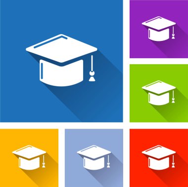 uzun gölge ile eğitim simgeleri