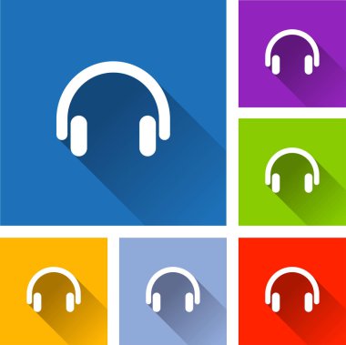 kulaklık kutsal kişilerin resmi ile uzun gölge