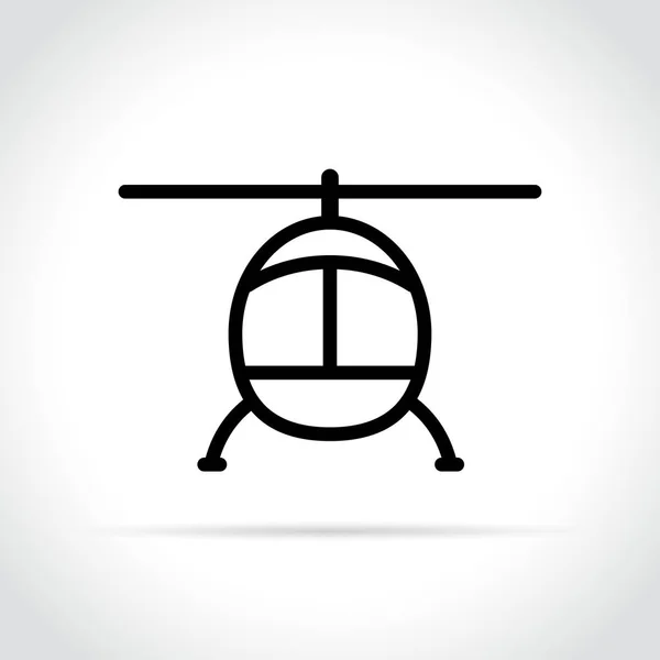Helikopter-Symbol auf weißem Hintergrund — Stockvektor