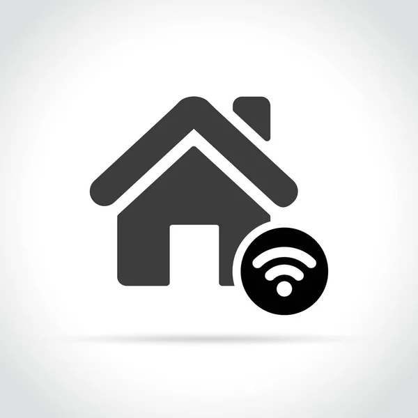 Casa con concepto de icono wifi — Archivo Imágenes Vectoriales