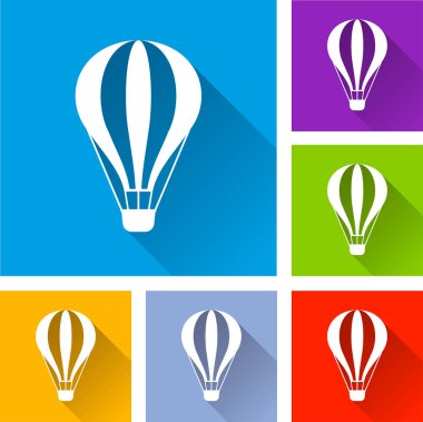 sıcak hava balon kutsal kişilerin resmi ile gölge