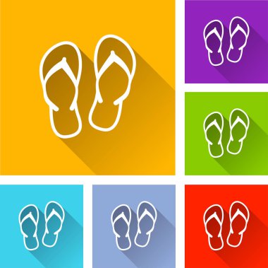 flip flop kutsal kişilerin resmi ile uzun gölge