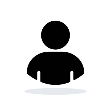 Beyaz arka plan üzerinde kişi simgesi