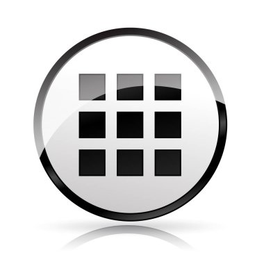 Beyaz arka plan kareler simgesini