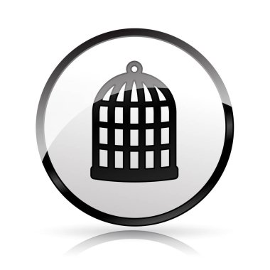 Beyaz arka plan üzerinde kafes simgesi