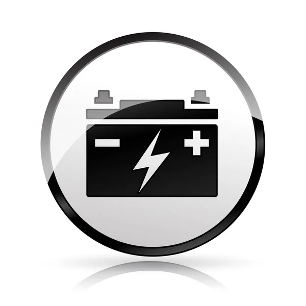 Batterij pictogram op witte achtergrond — Stockvector